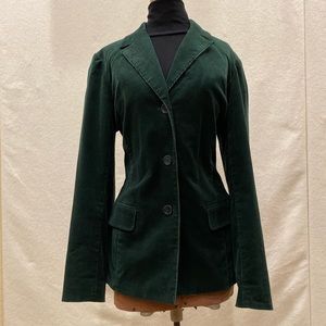 Forest Green Thin Wale Corduroy Blazer.
